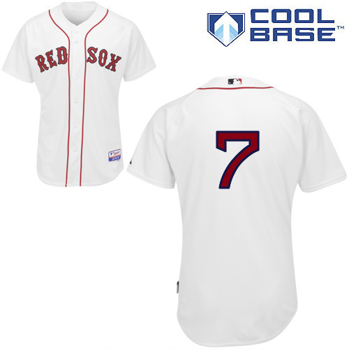 Jemile Weeks #7 Youth Baseball Jersey-Boston Red Sox Authentic Home White Cool Base MLB Jersey